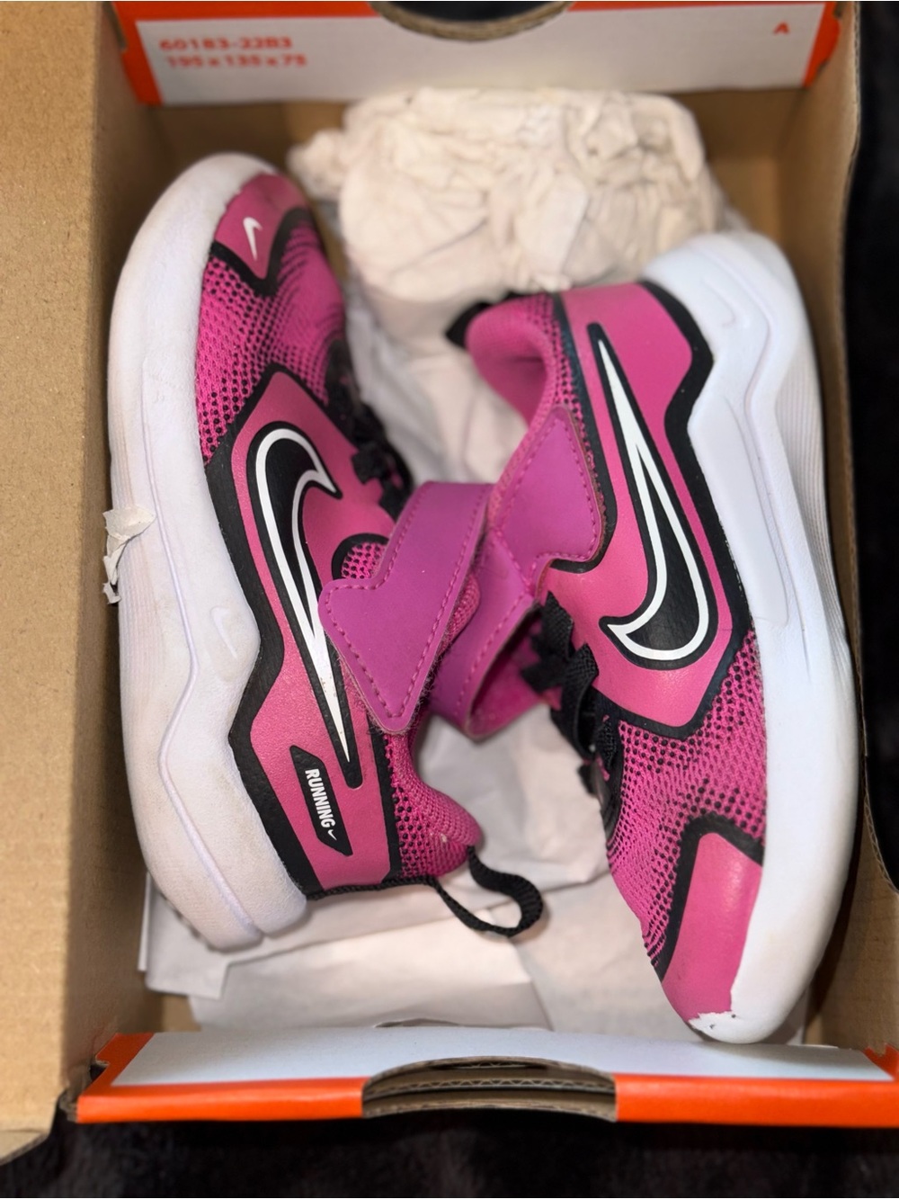 Nike Kids Hot Pink and Black Athletic Sneakers - Picture 8 of 8